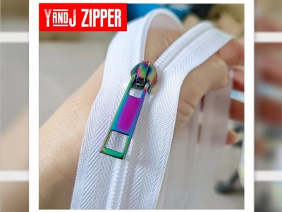 5号7号尼龙拉链拉头七彩电镀拉片无
