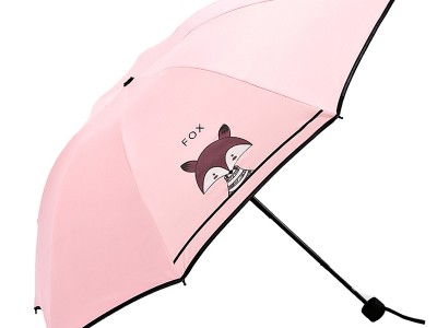 厂家批发三折卡通学生晴雨伞 日系小