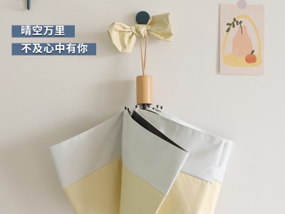 渐变色小清新自动伞晴雨两用加厚防