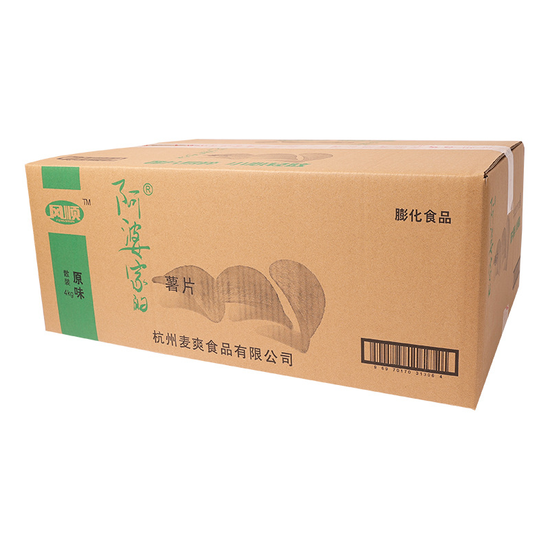 风顺阿婆家的薯片土豆片膨化网红休闲小零食品厂家批发小吃货4kg