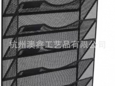 厂家批发铁艺包边多层壁挂杂志收纳