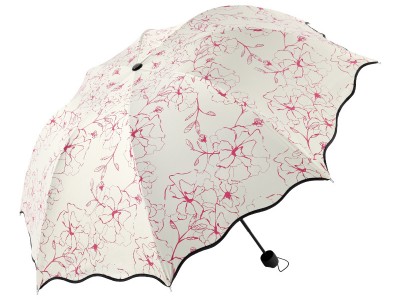芙蓉花地摊晴雨伞折叠太阳伞女士防