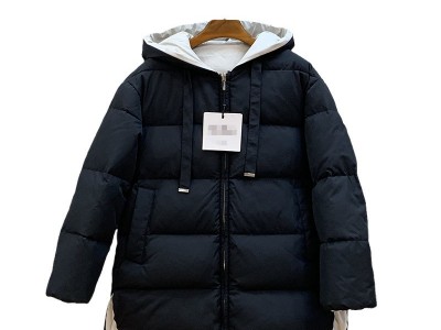 max女式双面穿撞色连帽冬季夹克加厚