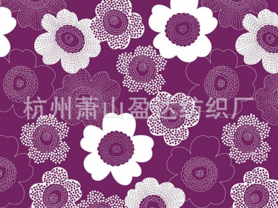 涤纶面料小碎花印花布 防水涤棉箱包