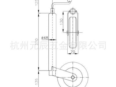 欧式JOCKEY WHEEL 拖车千斤顶150kg 