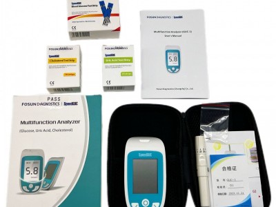英文外贸血糖尿酸胆固醇分析仪 家用