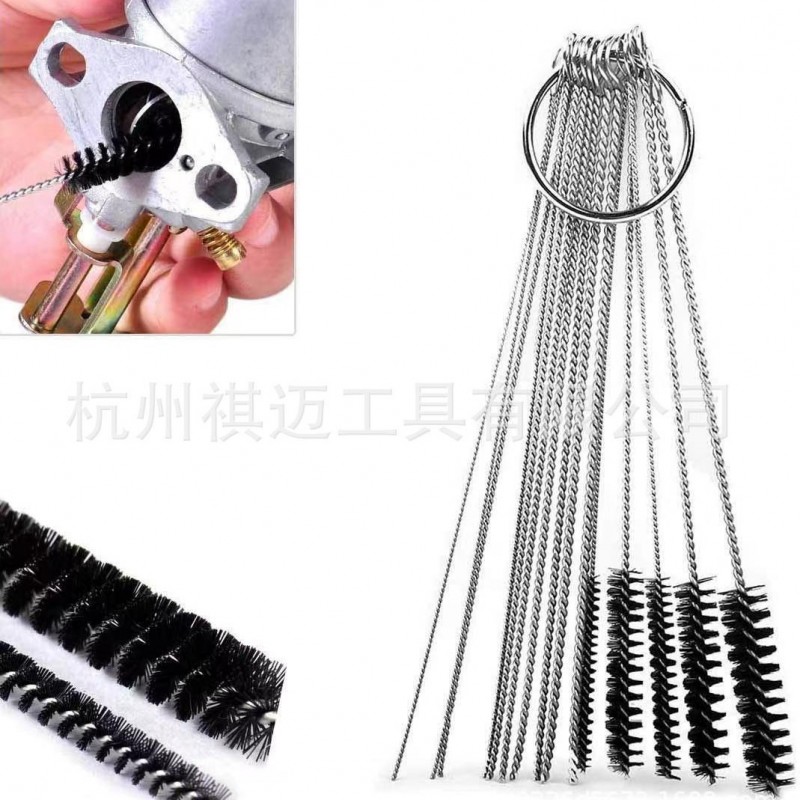 厂家供应工业抛光六角杆不锈钢刷尼龙刷化油器清洁刷喷枪喷笔清洁