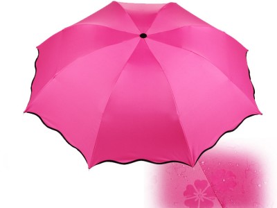 加工定制 遇水开花黑胶伞  黑胶晴雨
