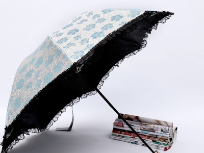 夏新款晴雨伞 金丝提花遮阳伞 防晒