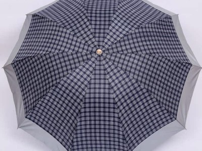 西子 10K银胶格子男士晴雨伞 厂家热