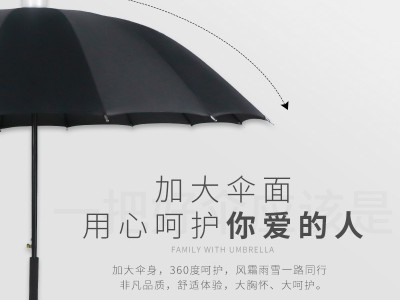 网红防水套长柄雨伞男士双人自动大