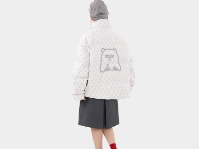 冬季新款羽绒服男潮牌小熊宽松立领