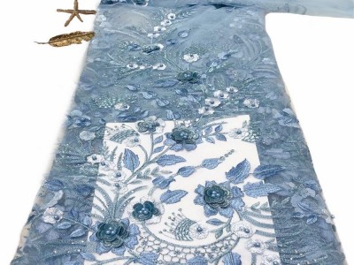 新品夏季古典旗袍连衣裙蕾丝刺绣布