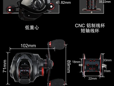 seaknigh碳素水滴轮远投路亚渔轮鱼