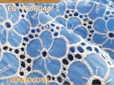 EG-1808044  505014480棉布撞色绣花
