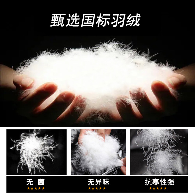 中羽中老年女式羽绒服套装内穿冬保暖圆领紫色纯色鸭绒内胆两件套