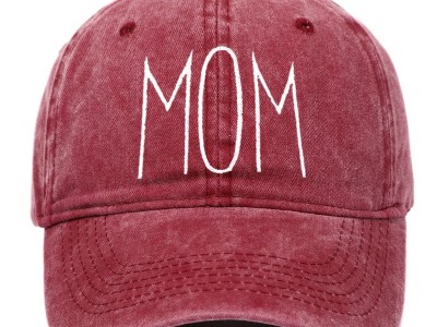 跨境水洗棉DAD MOM刺绣棒球帽复古做