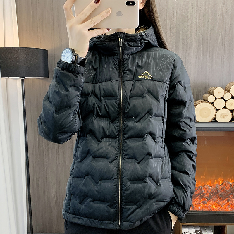 冬季羽绒服女户外运动休闲保暖轻盈外套登山徒步旅游长袖连帽上衣