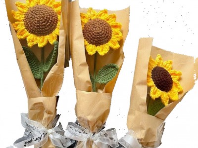 【成品】手工毛线花仿真花艺装饰向