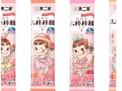 不二家玫瑰大棒棒糖散装混合水果味