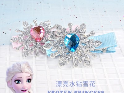 迪士尼儿童发饰女童蝴蝶结发卡宝宝