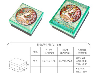 送女友穆夏系列生日礼盒送闺蜜女生