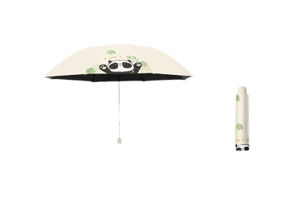 天堂伞33867E拥抱春天三折黑胶防晒