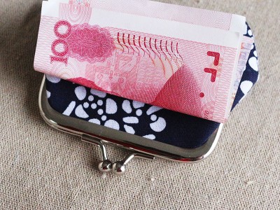 复古民族风蓝印花布搭扣包 迷你硬币