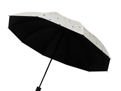 10骨黑胶晴雨两用伞折叠双人遮阳伞