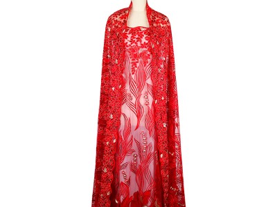 [现货]人丝线叶子碎花平绣花型绣花
