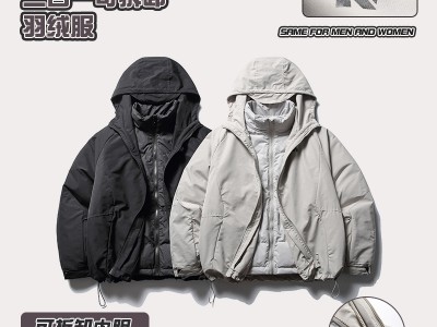 ATBORDERE冬款日系工装连帽三合一冲