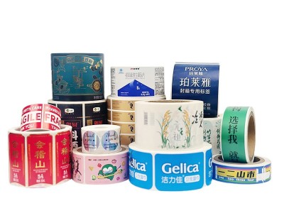 不干胶标签定做圆形透明logo蜂蜜茶