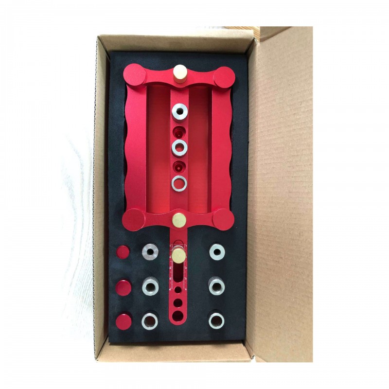 木工打孔器定位器木工工具打孔定位圆木榫定位器铝合金打孔器