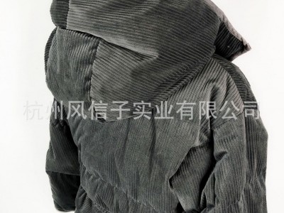 HOT订制工厂承接加工灯芯绒羽绒服订