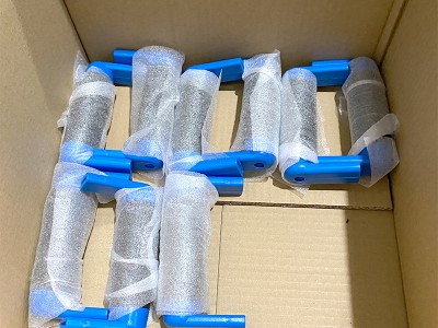 ABS塑料手拧橙蓝黑色减震防撞手柄模