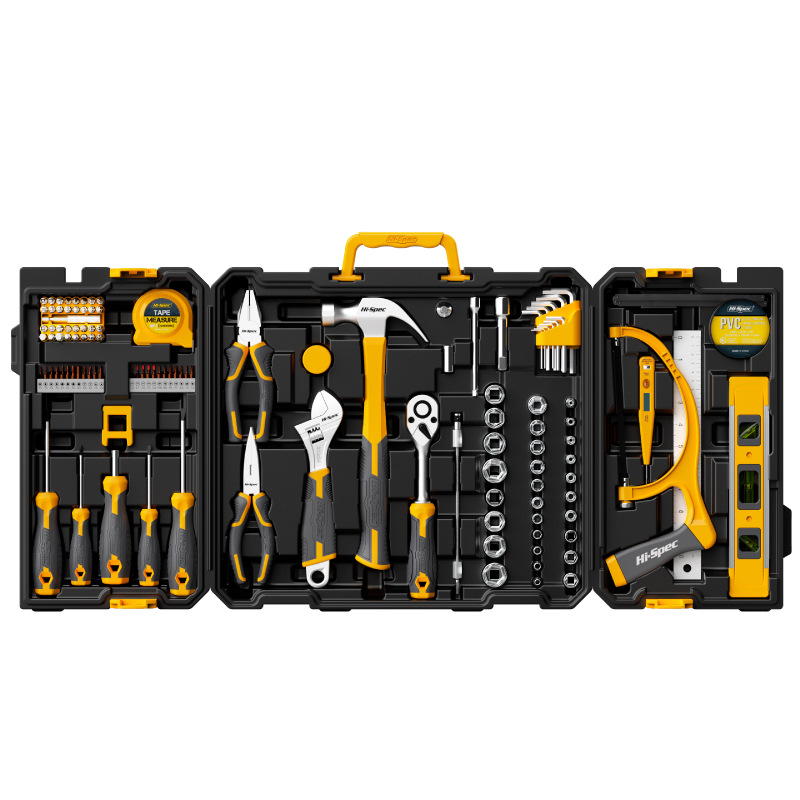 Hi-Spec126件套套筒扳手工具组合套装公英制套管钳子车载维修工具