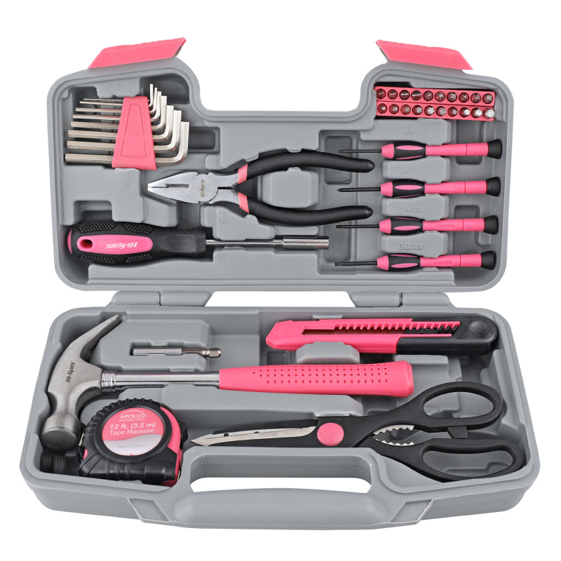 Hi-Spec 39件套家用工具套装多功能组合五金工具箱家庭维修组套
