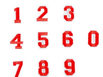 白夜班熨烫26字母数字布贴潮牌服装