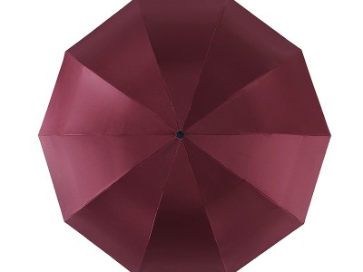 定制10骨手动加大黑胶折叠伞纯色商