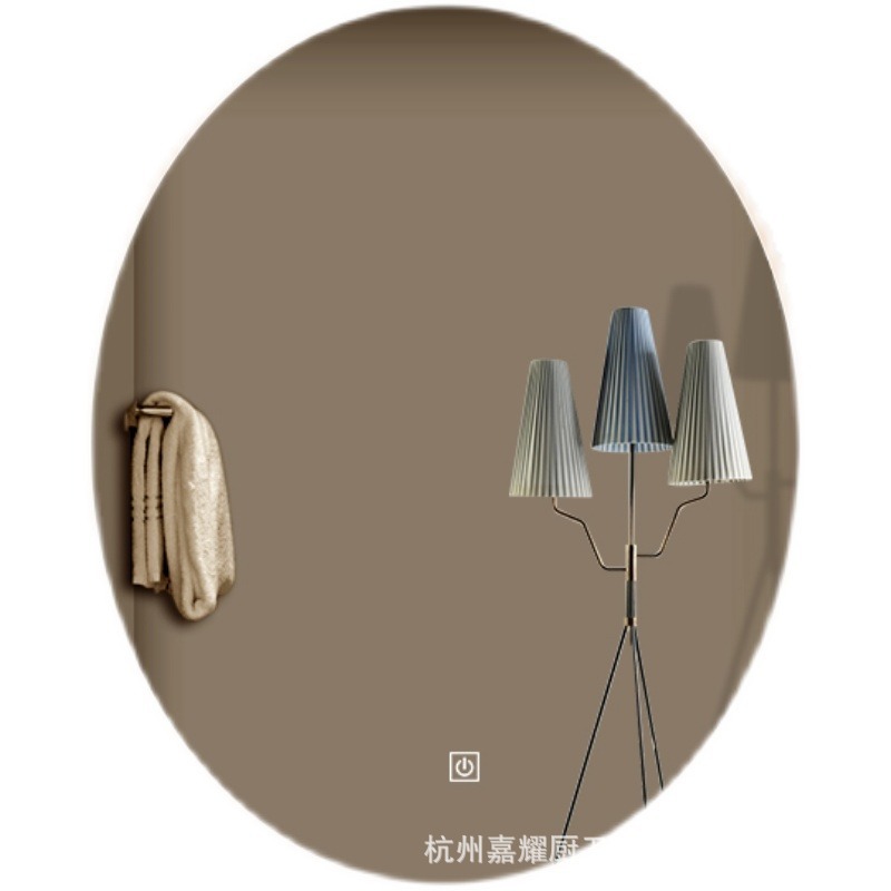 异形智能椭圆形led浴室镜卫生间挂墙式高清防雾卫浴镜触摸屏镜子