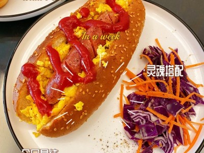 热狗面包长条汉堡胚三明治面包胚法