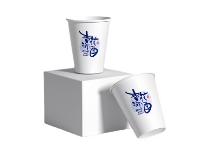 现货一次性纸杯 加工印刷彩色logo公