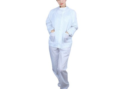 食品工厂专用工作服套装男白色车间