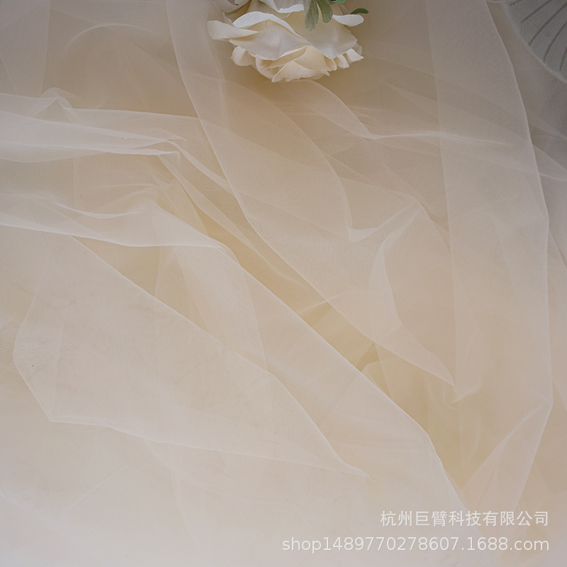欧式甜品台网纱布白色桌布婚礼背景装饰拍摄道具布餐桌茶几窗帘布