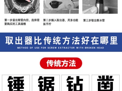 4分6分双头水管断丝取出器龙头角阀