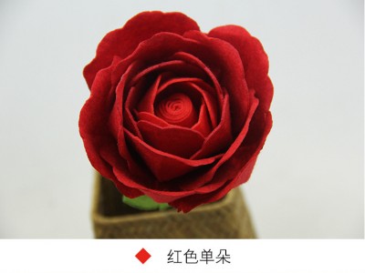 鑫晴手工diy 新款彩色单支绽放玫瑰