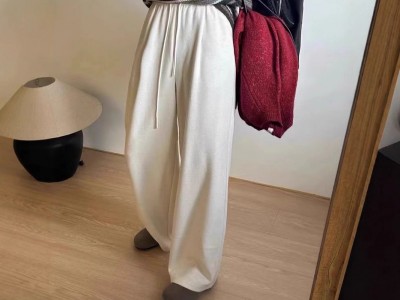 8801高版本 全包边加绒加厚羊绒裤 