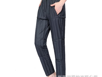 中羽冬季现货男式90%白鸭绒内胆裤直