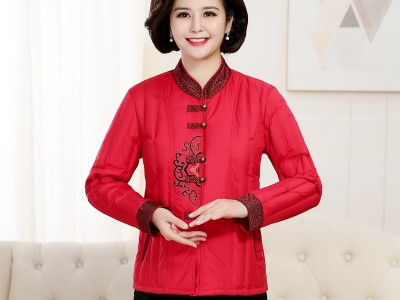 中羽女式羽绒服内胆中老年妈妈长袖