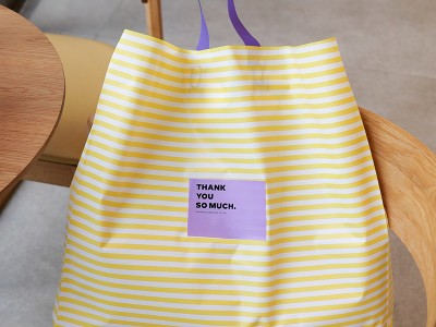 服装店塑料手提袋子加厚条纹装衣服